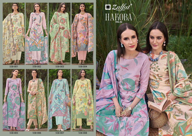 Hakoba Vol 2 By Zulfat Digital Printed Cotton Dress Material Wholesale Price In Surat
